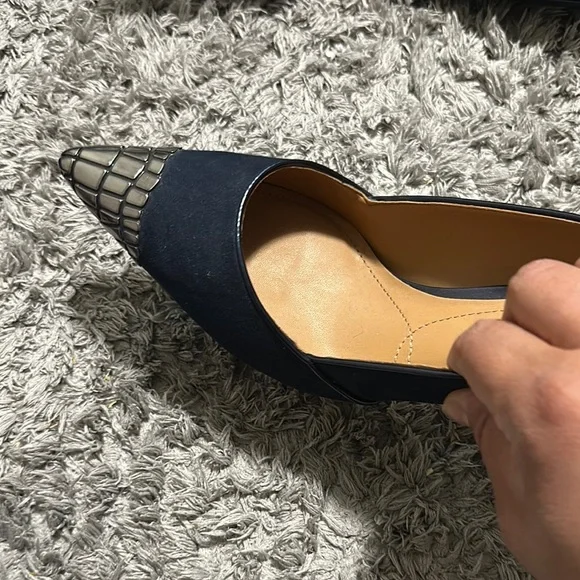 Women's Black Pumps with Silver Accents - Picture 6 of 8